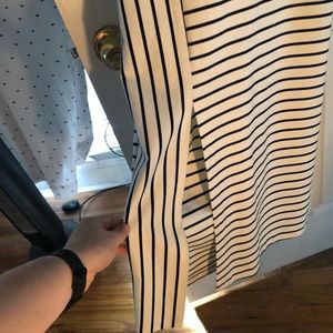 Zara striped black and white dress